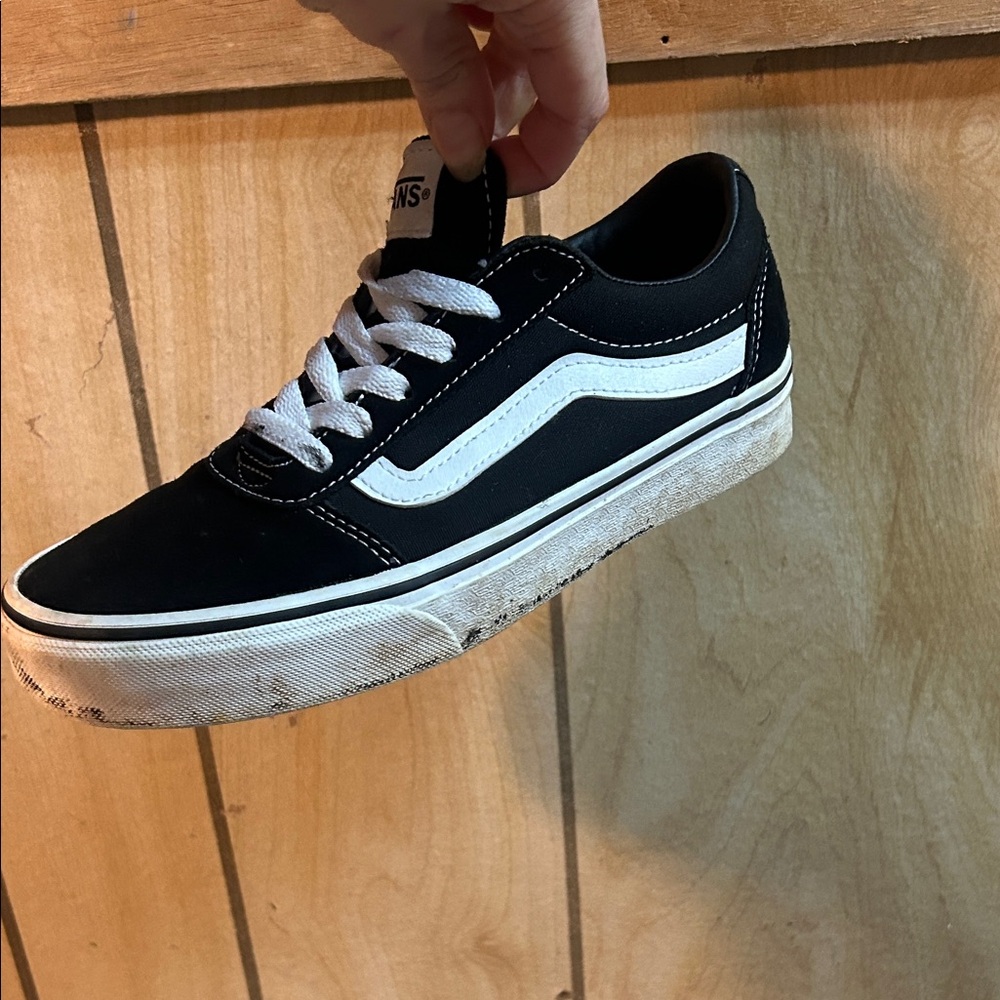Vans Black and White Low-Top Sneakers